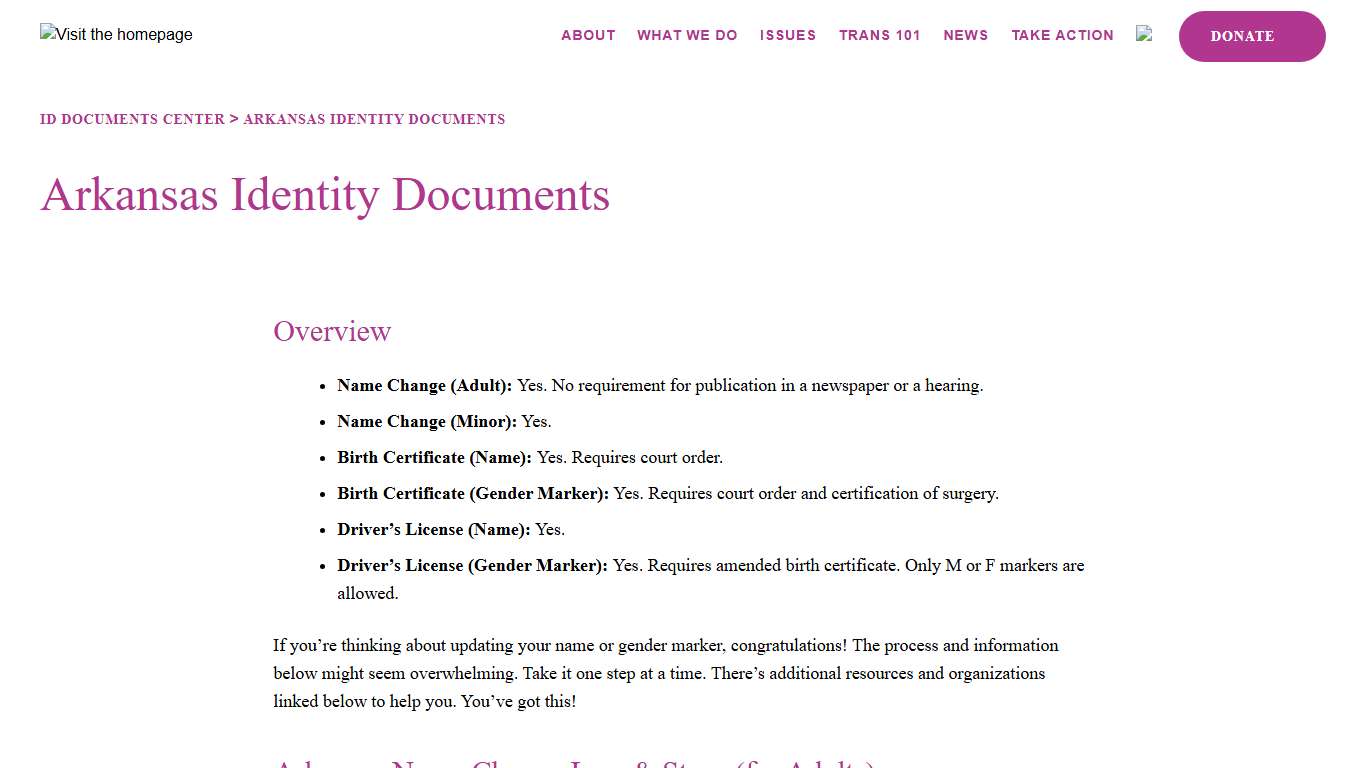 Arkansas Identity Documents | A4TE